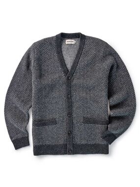 Taylor Stitch Eddy Cardigan-Heather Charcoal